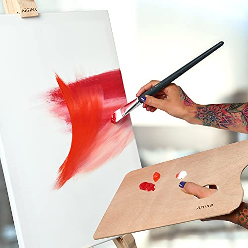 Keilrahmen Leinwand zum Bemalen 50x70 cm – Artina FSC® 2er Set bespannte Keilrahmen Leinwände zum malen für Acrylfarben Canvas 100% Baumwolle – Acryl Leinwand Rahmen