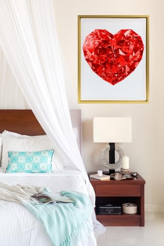 Stallmann Design Schattenfugenrahmen für Leinwände auf Keilrahmen | Farbe: Gold | Größe: 60 x 90 cm | Rahmen ohne Glas & Rückwand | mit Montagezubehör