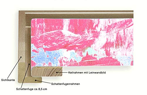 myposterframe Leinwand Canvas 100 x 150 cm Bilderrahmen Schattenfugenrahmen Sonoma Eiche