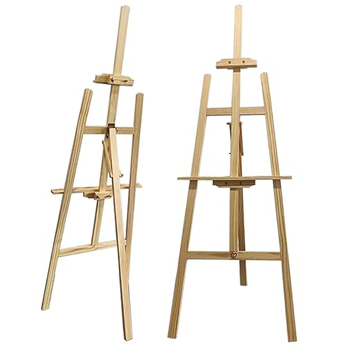 Staffelei Holz groß 175 cm Leinwand Ständer Hochzeit Staffeleien Feldstaffelei höhenverstellbar Holzstaffelei Atelierstaffelei Standstaffelei