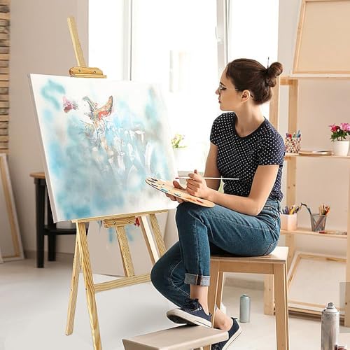 ARATERVIO Holz-Staffelei 150 cm, verstellbare Atelier- und Standstaffelei