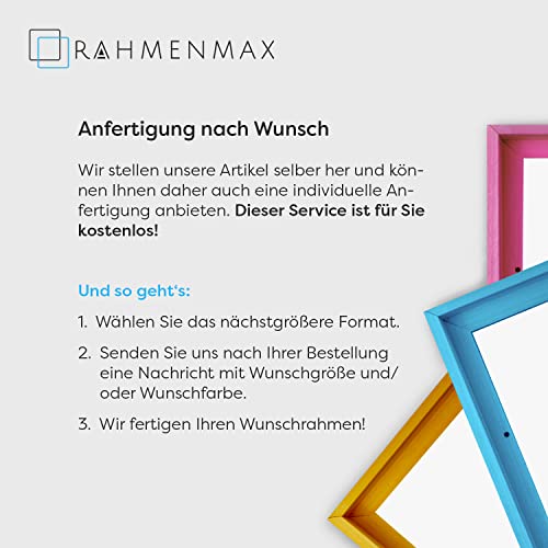RahmenMax® Luzern Schattenfugenrahmen 80x100 cm aus lackiertem Massiv Holz/Rahmen für Leinwand/Bilderrahmen für Keilrahmen/Leinwandrahmen in Schwarz - Maßanfertigung möglich