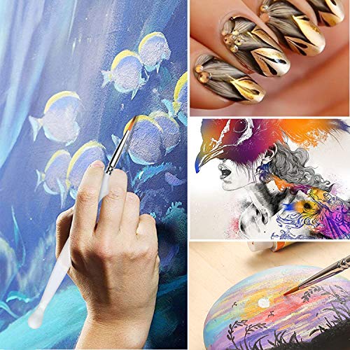 WLOT Detailing Pinsel Pinselset Malen Set Miniatur Professionelle Ideal für Acryl, Aquarell, Miniatur, Modell, Nagel Gesichtsbemalung Malpinsel
