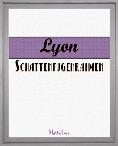 Homedeco-24 Lyon Schattenfugenrahmen 80x100 cm in Silber ohne Verglasung ideal für Canvas Leinwand Bilder Farbwahl