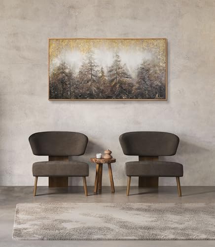 YS Art Abstrakt Acryl Gemälde auf Leinwand 100x50 cm mit Rahmen