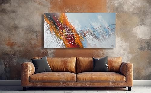 Monica Mirafiori I 100% HANDGEMALT I Gemälde Abstract 100x50cm | Leinwand Acrylbild I Moderne Kunst I Kunstbilder