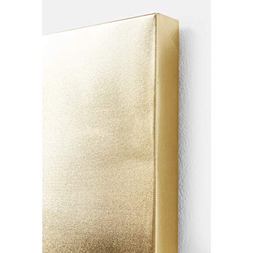 Kare Design Bild Touched Dog with Pineapple, Gold, Leinwandbild, Hund, Acrylfarbe, Canvas, Tannenholz Rahmen, handgemalte Details, Abstrakt, Modern, Wohnzimmer, Schlafzimmer, Flur, 80x80x4 cm (H/B/T)