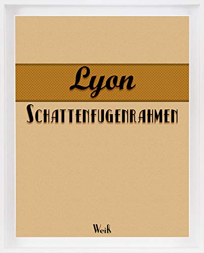 Homedeco-24 Lyon Schattenfugenrahmen 40x60 cm in Weiß ohne Verglasung ideal für Canvas Leinwand Bilder Farbwahl