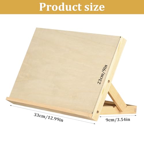 Verstellbare Tischstaffelei aus Holz für Künstler und Maler mit Zeichenplatte und Zeichentafel