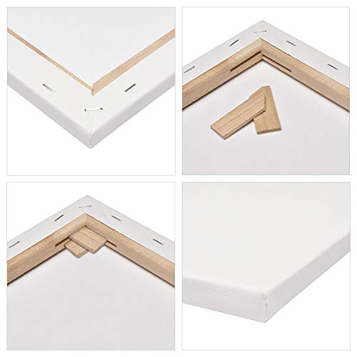 Keilrahmen Leinwand zum Bemalen 60x60 cm – Artina FSC® 5er Set bespannte Keilrahmen Leinwände zum malen für Acrylfarben Canvas 100% Baumwolle – Acryl Leinwand Rahmen