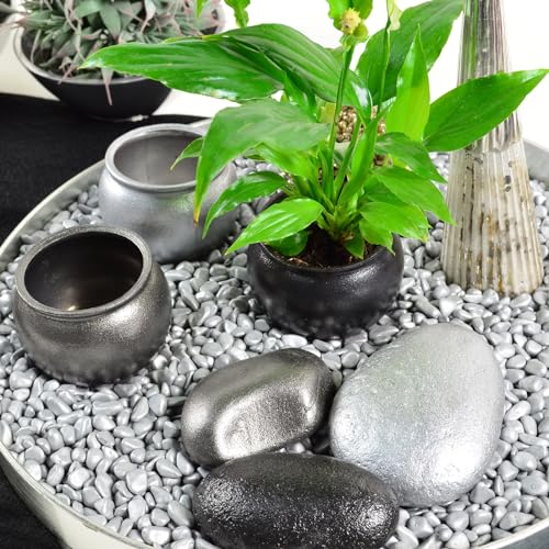 Viva Decor Maya Gold 250ml (Silber) - Metallic-Acrylfarbe für kreative Werke auf Holz, Glas und Porzellan. Stoßfest, wischfest und wetterfest für glänzende Metall- / Metallic Effekte