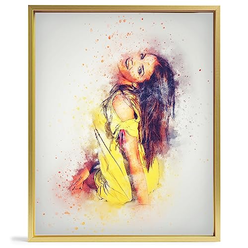Stallmann Design Schattenfugenrahmen für Keilrahmen | 100x150 cm | Gold | MDF Rahmen für Leinwände mit Tiefeneffekt | mit Montagezubehör | Rahmen ohne Glas und Rückwand