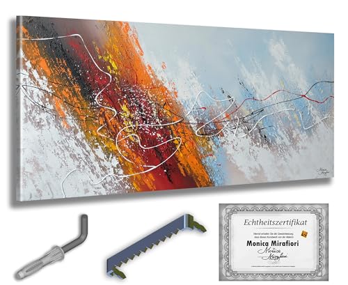 Monica Mirafiori I 100% HANDGEMALT I Gemälde Abstract 100x50cm | Leinwand Acrylbild I Moderne Kunst I Kunstbilder