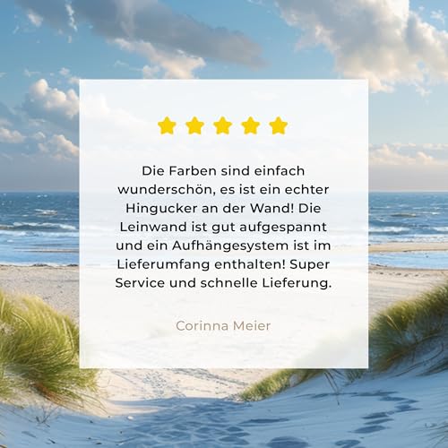 MuchoWow Leinwand 120×80 cm – XXL Wandbild – Strandmotiv – Aesthetic Deko – Querformat – moderne Wanddekoration – hochwertiger Druck – klare Details – satte Farbwiedergabe