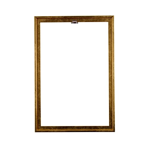 Rahmendesign24 Schattenfugenrahmen Oslo für Keilrahmenbilder und Leinwände 60x80 Blattgold Schattenfuge