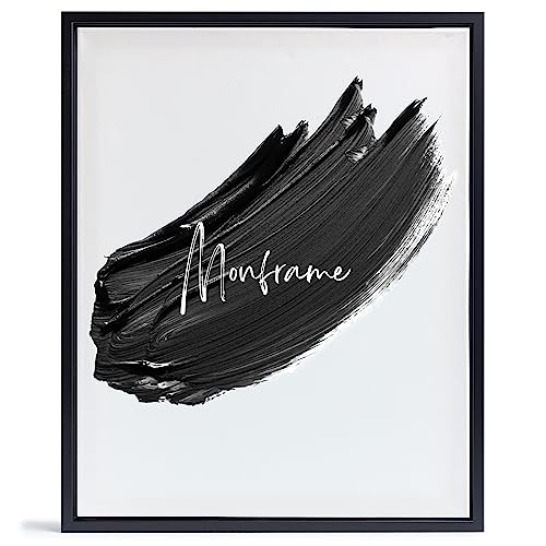 Monframe Schattenfugenrahmen - 60x90 cm - Schwarz - für Leinwandbilder auf Keilrahmen - Leerrahmen ohne Glas und Rückwand