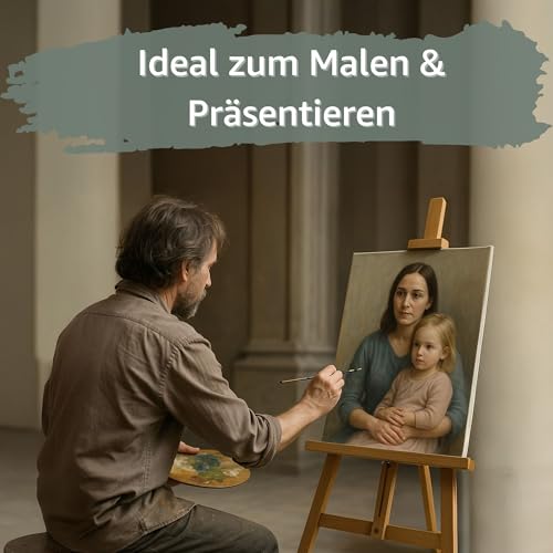 Amazinggirl Staffelei aus Kiefernholz, 150 cm, klappbar und höhenverstellbar