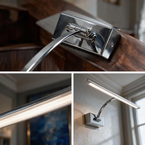 B·LED BARCELONA LED Bilderleuchte 6W Chrom, schwenkbar, 2700K