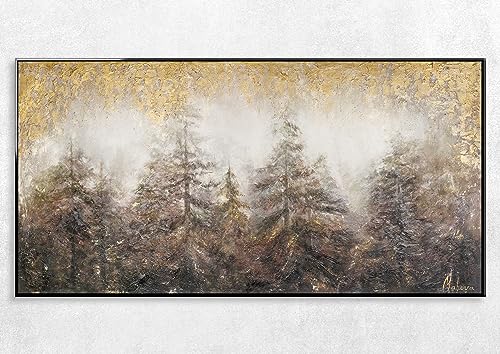 YS Art Abstrakt Acryl Gemälde auf Leinwand 100x50 cm mit Rahmen