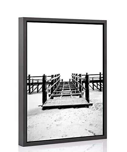 rahmengalerie24 Schattenfugenrahmen 40x60 cm schwarz matt für Leinwand Bilderrahmen Keilrahmen für Leinwände aus Holz MDF