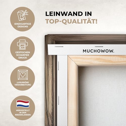 MuchoWow Leinwand 120×80 cm – XXL Wandbild – Strandmotiv – Aesthetic Deko – Querformat – moderne Wanddekoration – hochwertiger Druck – klare Details – satte Farbwiedergabe