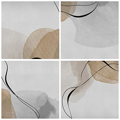 Wandbilder Dekoration Wohnzimmer Abstrakt minimalistisch Aquarell Bilder auf Leinwand 120x80cm Leinwandbild Schlafzimmer Deko Wand Kunstdruck Art Groß XXL Wanddeko Bild Wall Decor Canvas AA120x80-4827