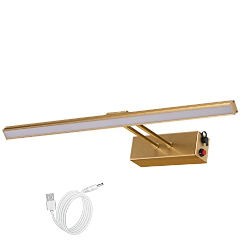 VIGMOJ Bilderleuchte LED Wandleuchte, 17" Vollmetall Wiederaufladbare Beleuchtung, Kabellos LED Bildleuchte für Dartscheibe,Spiegelanstrich, Rahmen, Kunstwerk, Spiegel,5500K VIGMOJ Bilderleuchte LED Wandleuchte, 17" Vollmetall Wiederaufladbare Beleuchtung, Kabellos LED Bildleuchte für Dartscheibe,Spiegelanstrich, Rahmen, Kunstwerk, Spiegel,5500K