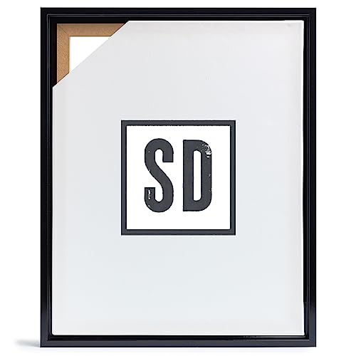 Stallmann Design Schattenfugenrahmen für Keilrahmen | 60x80 cm | schwarz glanz | MDF Rahmen für Leinwände mit Tiefeneffekt | mit Montagezubehör | Rahmen ohne Glas und Rückwand