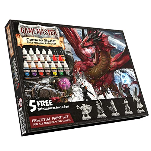 The Army Painter GameMaster Character Starter Rollenspiel-set – 20 Tropfflaschen 12 Ml Acrylfarben . Combo-modellbausatz Acryl Farben Pinsel , 5 miniaturen, 2 Modellpinseln Für Warhammer 40k