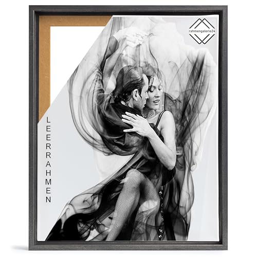 Bilderrahmen Leerrahmen für Leinwand Bilder auf Keilrahmen | Format 50x50 cm in Stahl Optik