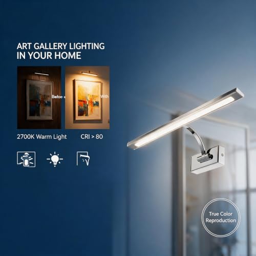 B·LED BARCELONA LED Bilderleuchte 6W Chrom, schwenkbar, 2700K