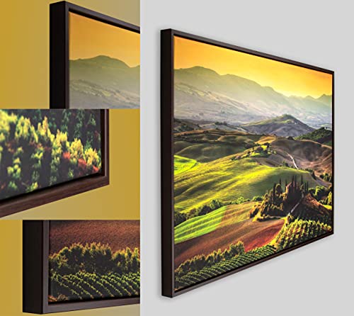 BIRAPA Lyon Keilrahmen für Canvas 40x60 cm in Schwarz Matt, Rahmen für Leinwände, Leerrahmen für Leinwand, Schattenfugenrahmen für Keilrahmen, Leinwand Rahmen