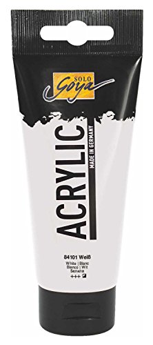KREUL Solo Goya Acrylic Acrylfarbe weiß, 100 ml Tube, Studienqualität