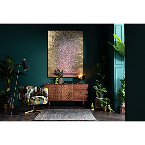 Kare Design Bild Touched Flower Boat Gold/Pink, Gemälde, Pastellfarben, Asia-Stil, buntes Wandbild, Canvas-Leinwand, Massivholz Rahmen, handgemalte Details mit Acrylfarbe, Abstrakt, 160x120x3,5cm