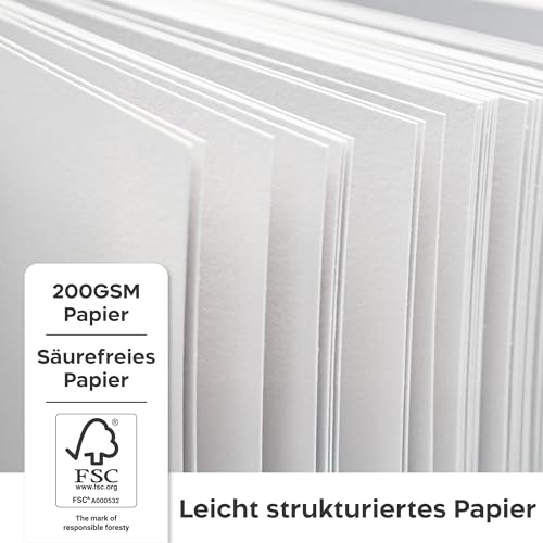 Zenacolor A5 Skizzenbuch mit 200 g/m² Papier, 100 Seiten, Spiralbindung