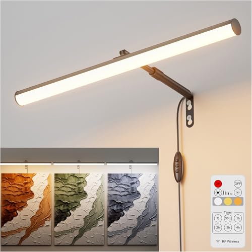 irotine Schwarz Bilderleuchte mit Fernbedienung Plug in,4W Dimmbare Bilderlampe Plugin mit Timer,3000K-6000K Bild Beleuchtung,Drehbares Bilderrahmen Beleuchtung,LED Bildbeleuchtung irotine Schwarz Bilderleuchte mit Fernbedienung Plug in,4W Dimmbare Bilderlampe Plugin mit Timer,3000K-6000K Bild Beleuchtung,Drehbares Bilderrahmen Beleuchtung,LED Bildbeleuchtung