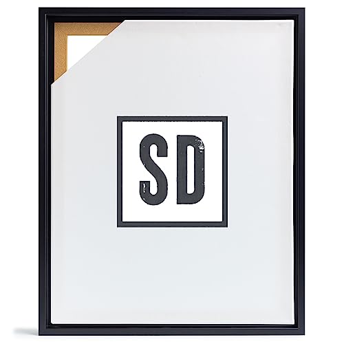 Stallmann Design Schattenfugenrahmen für Keilrahmen | 100x150 cm | schwarz | MDF Rahmen für Leinwände mit Tiefeneffekt | mit Montagezubehör | Rahmen ohne Glas und Rückwand
