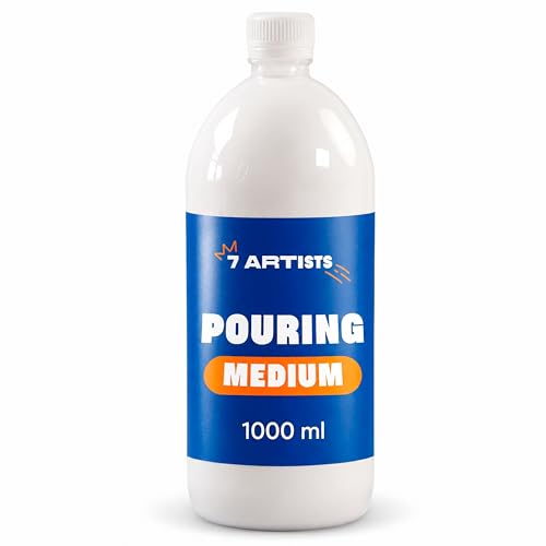 7 Artists Pouring Medium Acryl Glänzend 1000 ml - Acryl Medium Pouring Fluid für Acrylfarben | Kunst & Malen