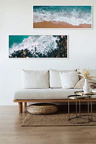 BIRAPA Madeira Schattenfugenrahmen für Leinwand 100x140 cm in Weiß, Holzrahmen, Rahmen für Leinwände, Leerrahmen für Leinwand, Schattenfugenrahmen für Keilrahmen