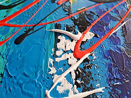Monica Mirafiori I 100% HANDGEMALT I Gemälde Rainbow Abstract 180x70cm | Gemälde Handgemalt | Acrylgemälde | Sehr Großes Acrylbild I Moderne Kunst I Kunstbilder