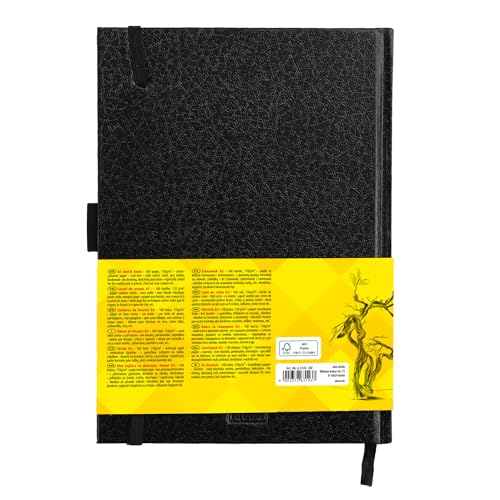 Idena Skizzenbuch A5, blanko, 80 Blatt, 110 g/m², Hardcover schwarz
