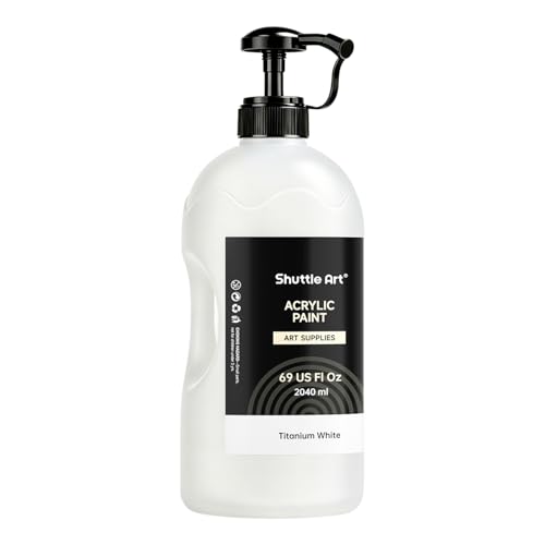 Shuttle Art Acrylfarbe Weiß 2040 ml in Pumpflasche mit Deckel