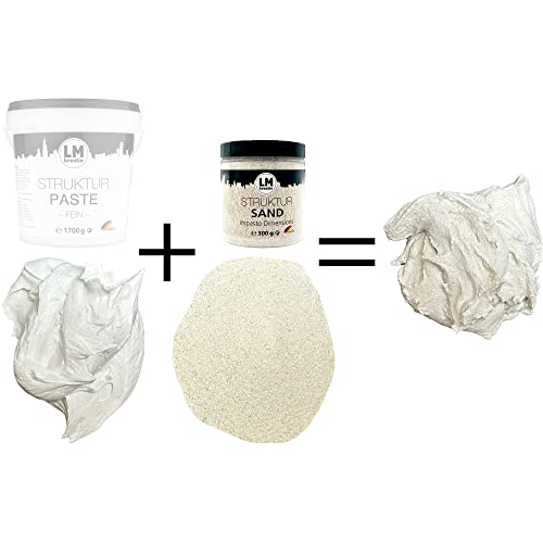 Struktursand Impasto Dimensions 300 g - Natur - Veredelt Ihre Strukturpaste! Erzeugt robuste, stabile Texturen, einfach in der Anwendung und ideal für kreative Gestaltung mit der Technik