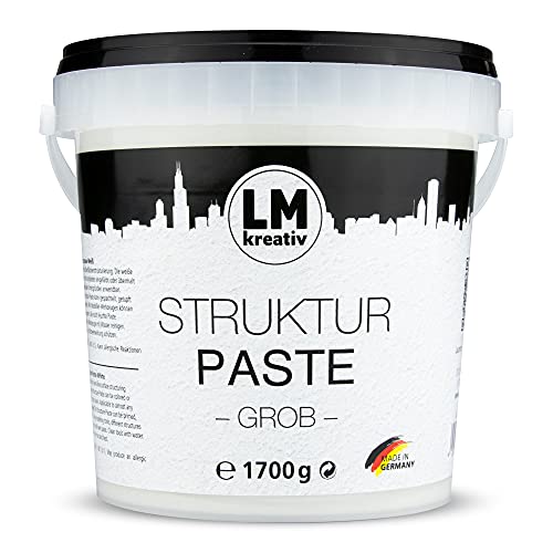 LM Strukturpaste grob 1,7 kg | Texture Paste | Strukturpaste für Acrylmalerei | Strukturpaste Leinwand | Spachtelmasse Acrylmalerei | Impasto | Flächenspachtelmasse