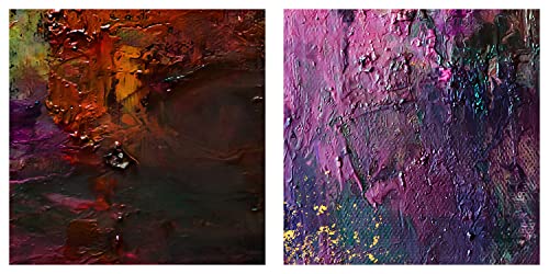 murando - Leinwand Bilder Abstrakt 150x50 cm Vlies Leinwandbild 1 tlg Kunstdruck modern Wandbilder XXL Wohnzimmer Wanddekoration Leinwandbilder Wand Bild Panoramabild bunte Farben Textur wie gemalt