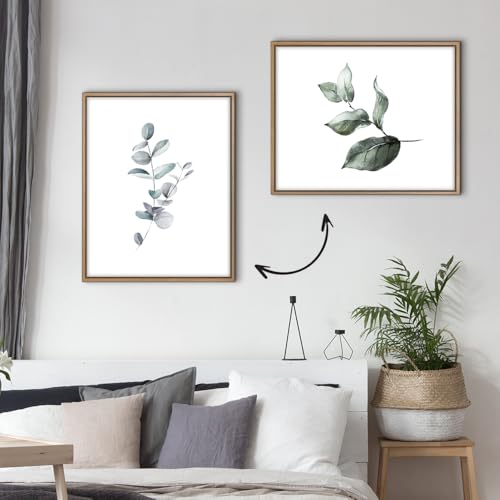Bildershop-24 Schattenfugenrahmen mit Schattenfuge Lemgo Rahmen für Keilrahmenbilder und Leinwände 80 X 120cm Eiche Natur Dekor