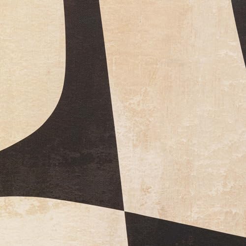Kare Design Leinwandbild Classic Shape Blacky, Schwarz/Weiß, Wandbild, vertikale Wandmontage, Wohnzimmer, Wanddekoration, Bild, Abstrakt, Modern, Wohnzimmer, Schlafzimmer, Flur, 93x63 cm (L/B)