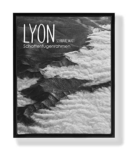 BIRAPA Lyon Keilrahmen für Canvas 40x60 cm in Schwarz Matt, Rahmen für Leinwände, Leerrahmen für Leinwand, Schattenfugenrahmen für Keilrahmen, Leinwand Rahmen