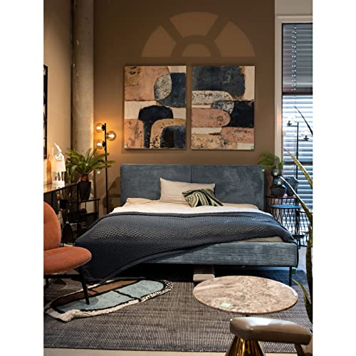 Kare Design Leinwandbild Art Ovals Blau/Rosa, Leinwand, Wanddekoration, Massivholz Rahmen, handgemalte Details, Acrylfarbe, Wandbild, Abstrakt, Modern, Wohnzimmer, Schlafzimmer, Flur, 120x90x3,7cm