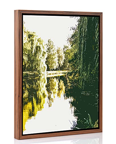 rahmengalerie24 Schattenfugenrahmen 80x100 cm nussbaum für Leinwand Bilderrahmen Keilrahmen für Leinwände aus Holz MDF
